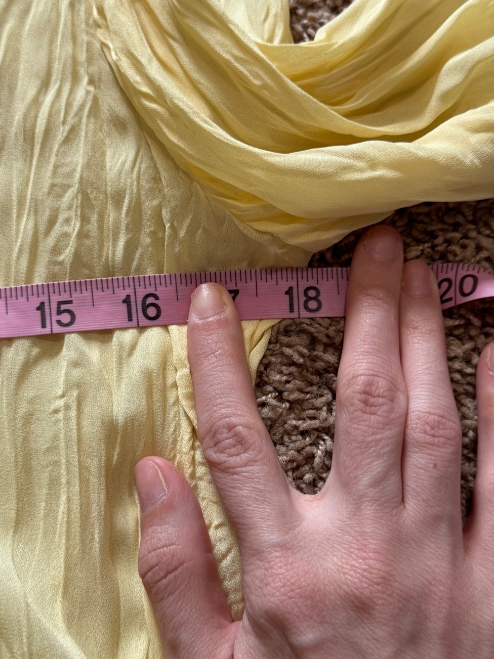 Vintage Y2K Ruffle and Lace Sheer Lemonade Yellow Blouse - Picture 5 of 9